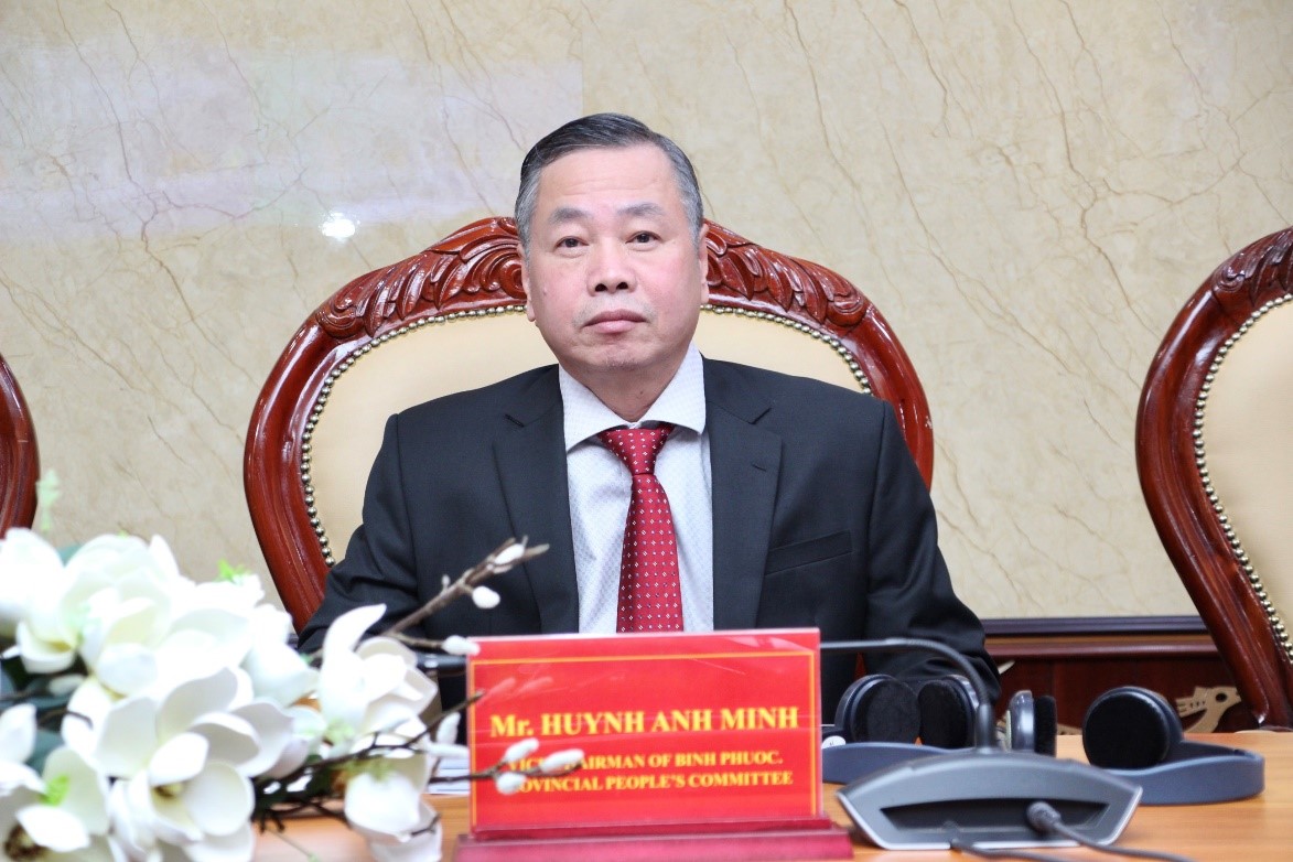 Đồng chí Huỳnh Anh Minh, Phó Chủ tịch UBND tỉnh Bình Phước dự hội nghị.